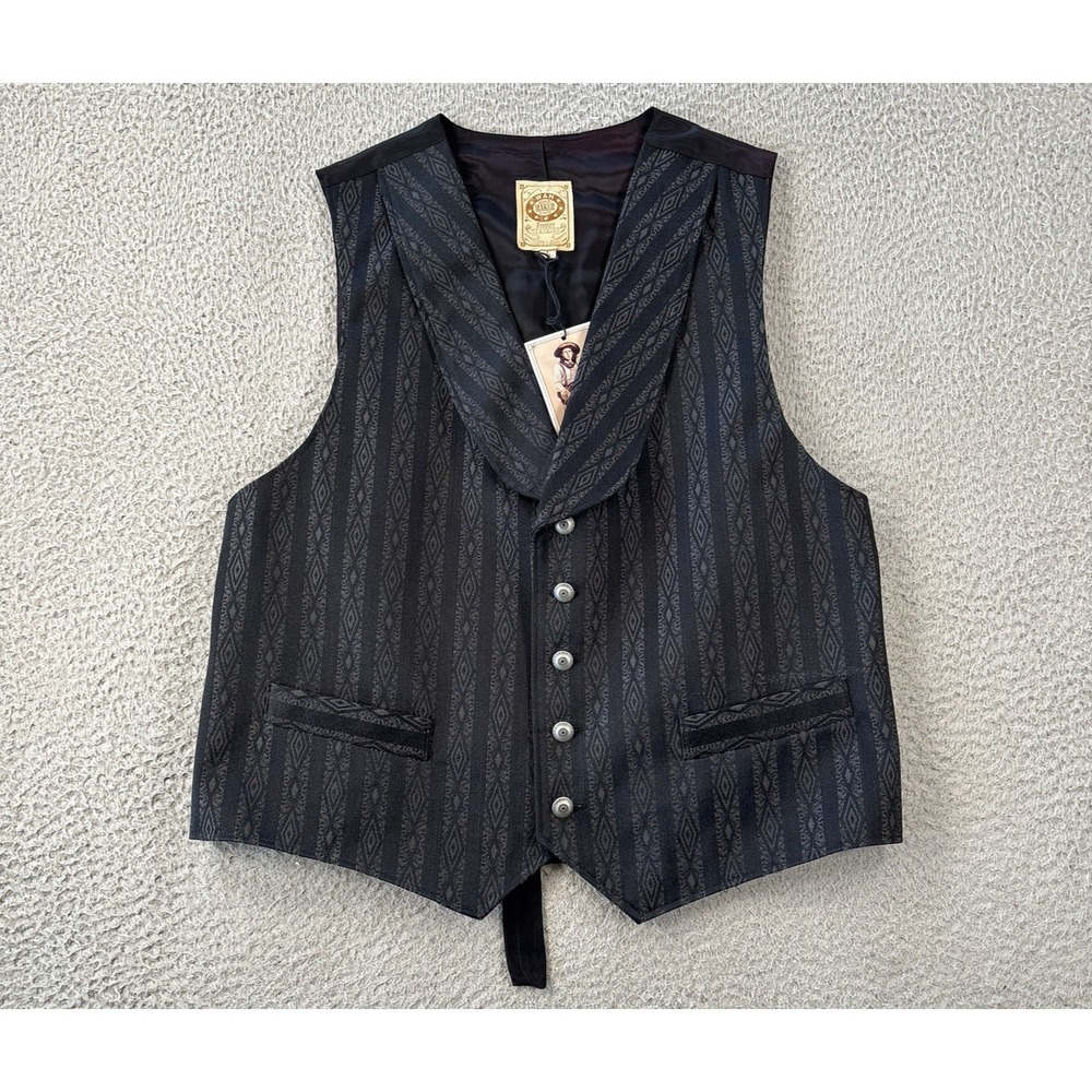 Vintage Wah Maker Clayton Vest Mens Large Steampunk Victorian Cowboy Aztec NEW